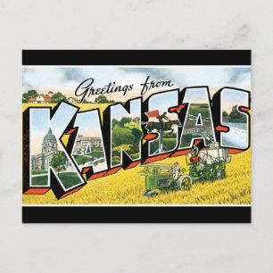 Greetings from Kansas Postcard