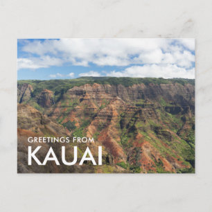 Greetings from Kauai Waimea Canyon Postcard