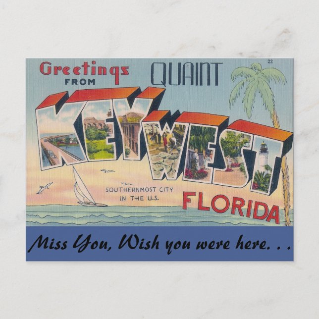 Greetings from Key West Postcard (Front)