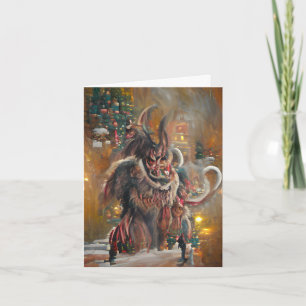 Greetings from Krampus, 4" x 5.6" Folded Card