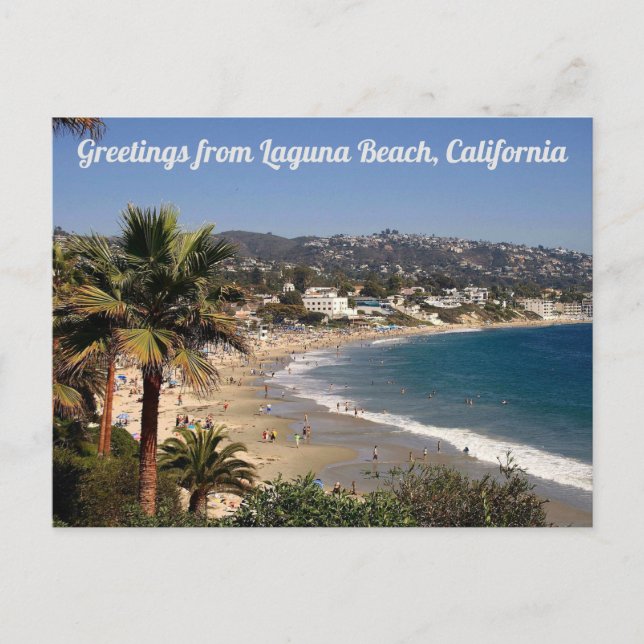 Greetings From Laguna Beach California Postcard (Front)