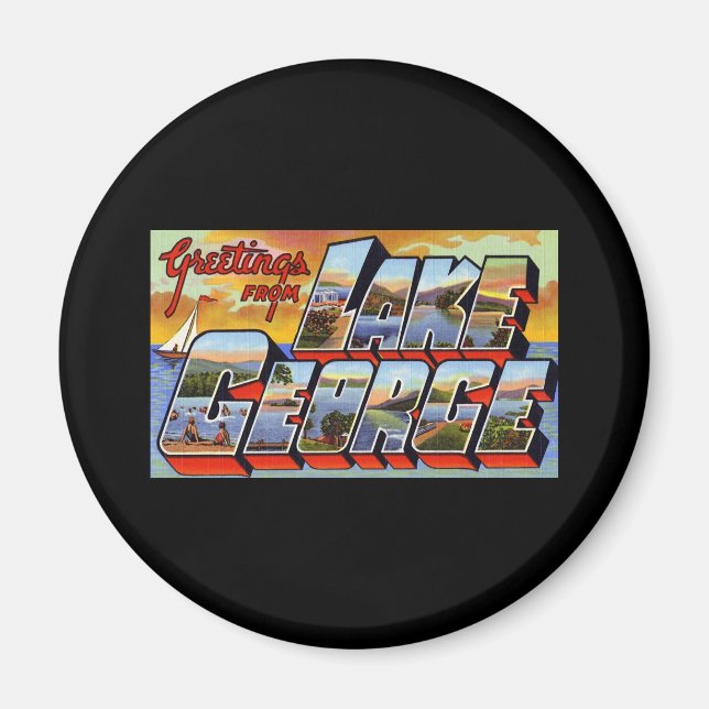 Greetings from Lake George New York Magnet (Front)