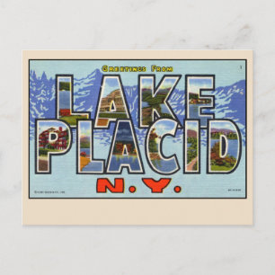 Greetings from Lake Placid Large Letter Postcard