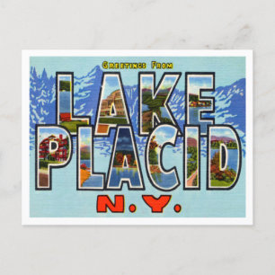 Greetings from Lake Placid, New York Travel Postcard