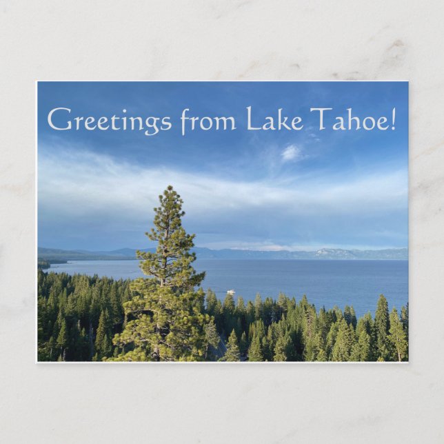 Greetings from Lake Tahoe Postcard (Front)