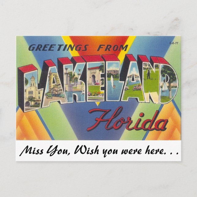Greetings from Lakeland, Florida Postcard (Front)