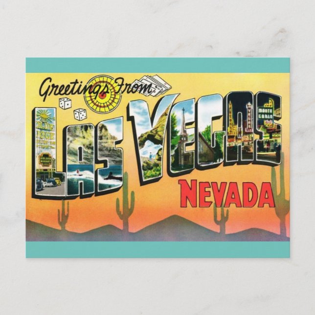 Greetings from Las Vegas Nevada Travel Postcard (Front)