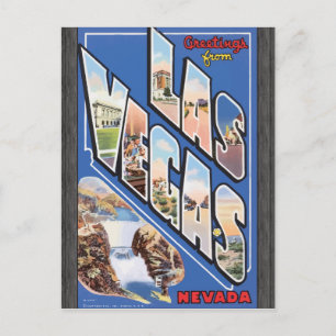 Greetings From Las Vegas Nevada, Vintage Postcard
