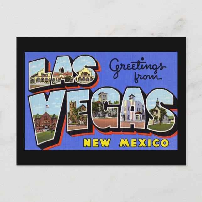 Greetings from Las Vegas New Mexico Postcard (Front)