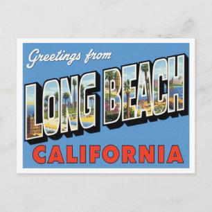 Greetings from Long Beach CA Postcard