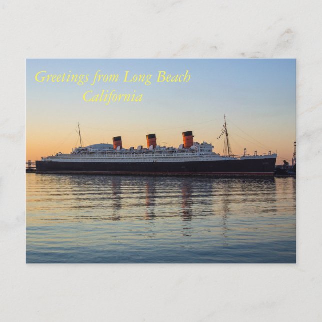 Greetings From Long Beach California Postcard (Front)