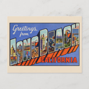 Greetings from Long Beach Large Letter Postcard