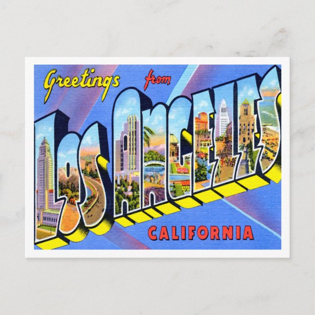 Greetings from Los Angeles, California Travel Postcard (Front)