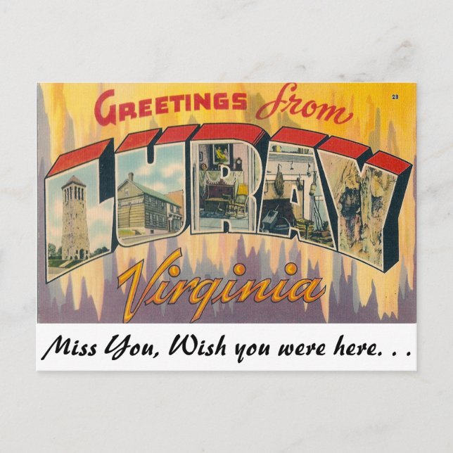 Greetings from Luray, Virginia Postcard (Front)