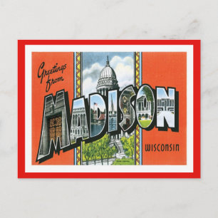 Greetings From Madison Wisconsin US City Postcard