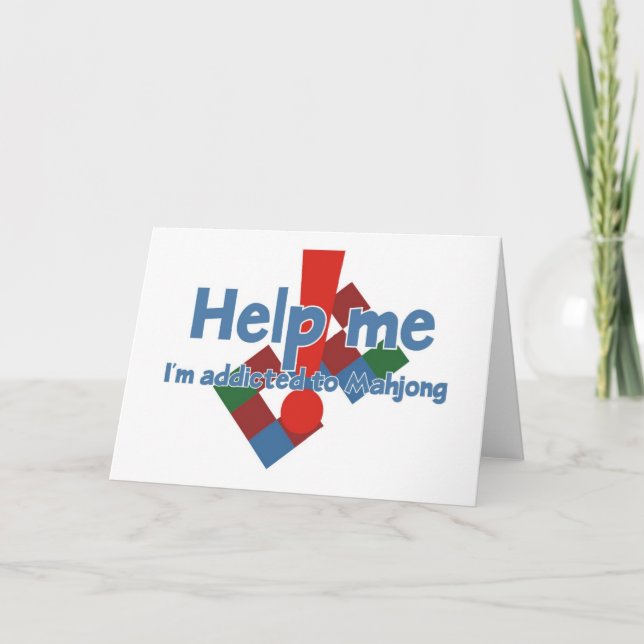 Greetings from Mahjong addict Card (Front)