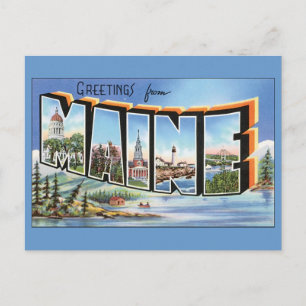 Greetings From Maine Postcard