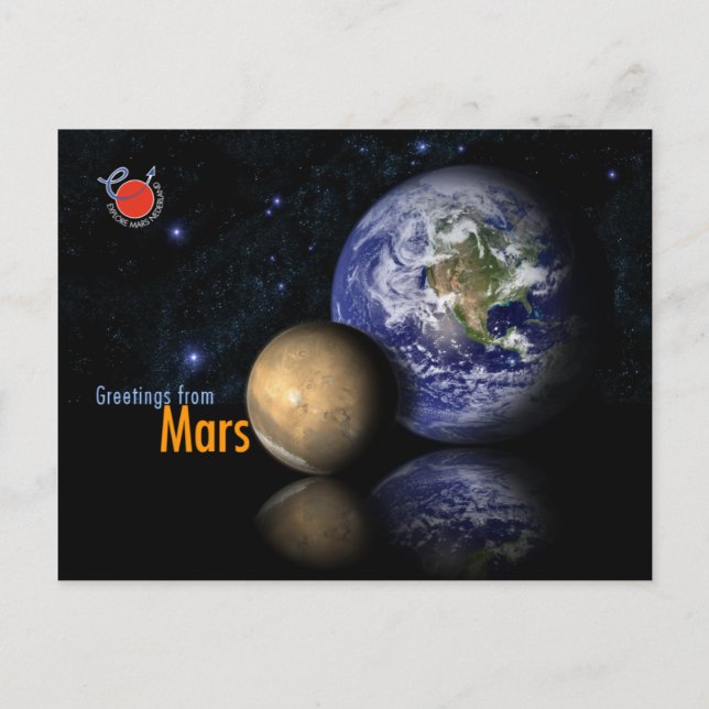 Greetings from Mars To Earth Postcard (Front)