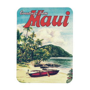 Greetings From Maui, Hawaii   Magnet