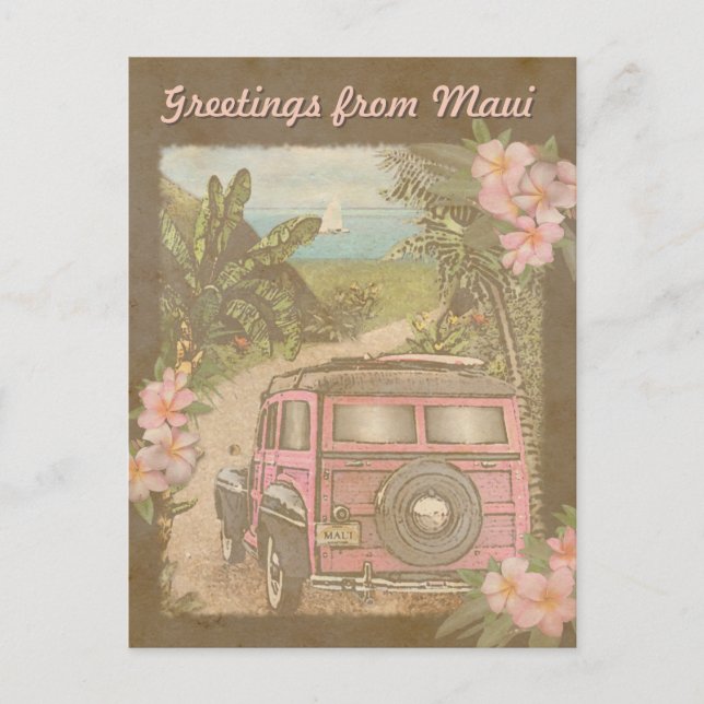 Greetings from Maui Postcard (Front)