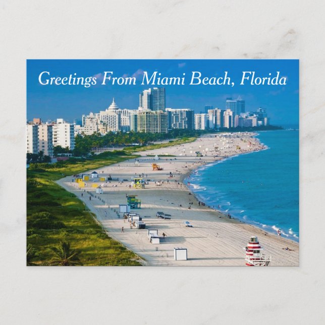 Greetings From Miami Beach Postcard (Front)