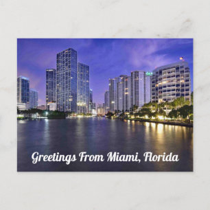 Greetings From Miami, Florida Postcard