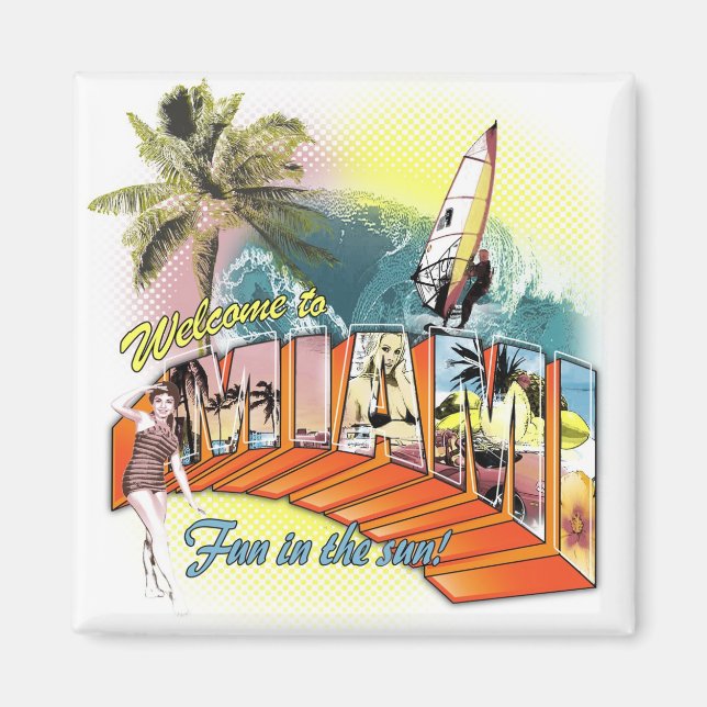 Greetings from Miami Magnet (Front)