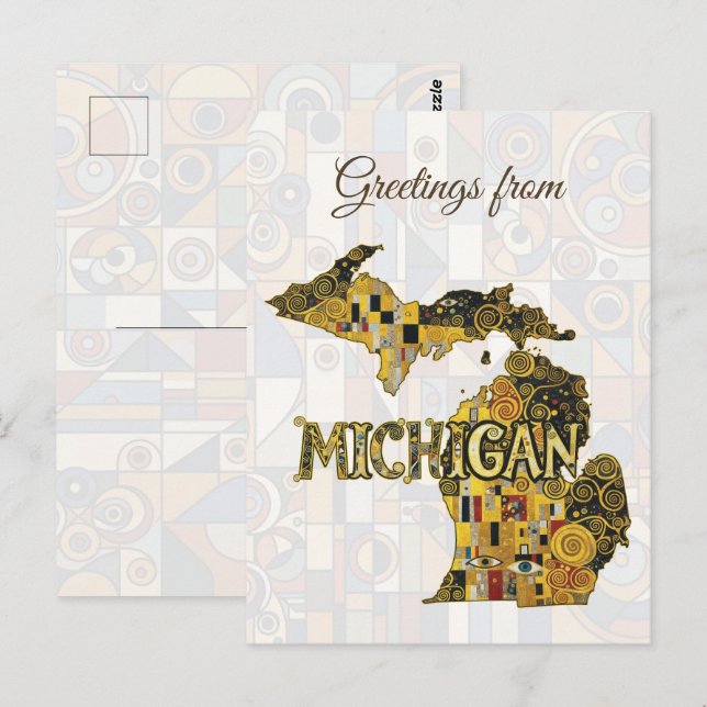 Greetings from Michigan Postcard (Front/Back)