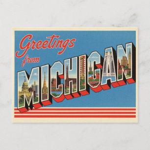 Greetings from Michigan Postcard