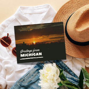 Greetings From Michigan Postcard
