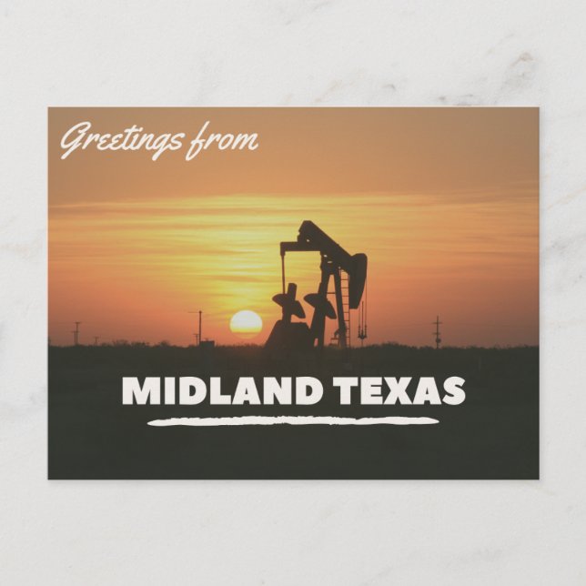 Greetings From Midland Texas Postcard (Front)