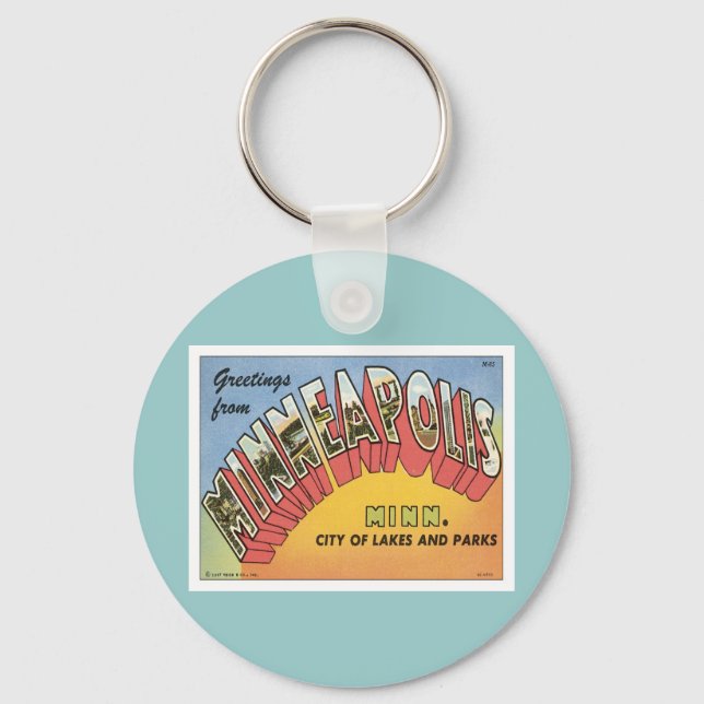 Greetings From Minneapolis Key Ring (Front)