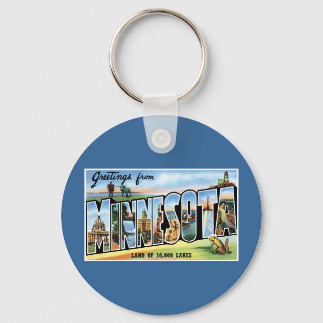 Greetings from Minnesota! Key Ring (Front)