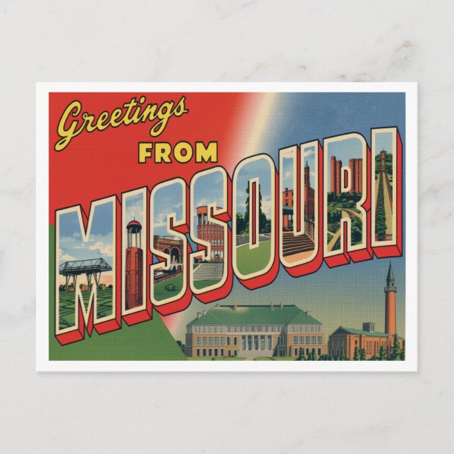 Greetings from Missouri Postcard (Front)