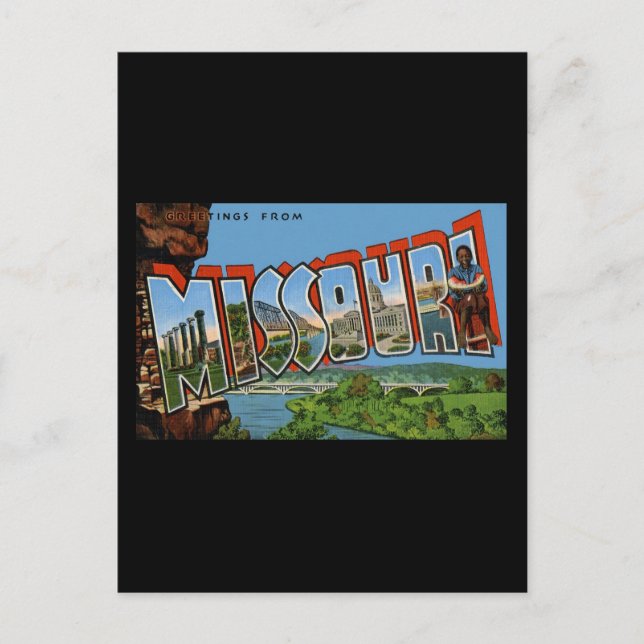 Greetings from Missouri Postcard (Front)
