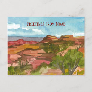Greetings from Moab Utah Red Rock Southwest Desert Postcard