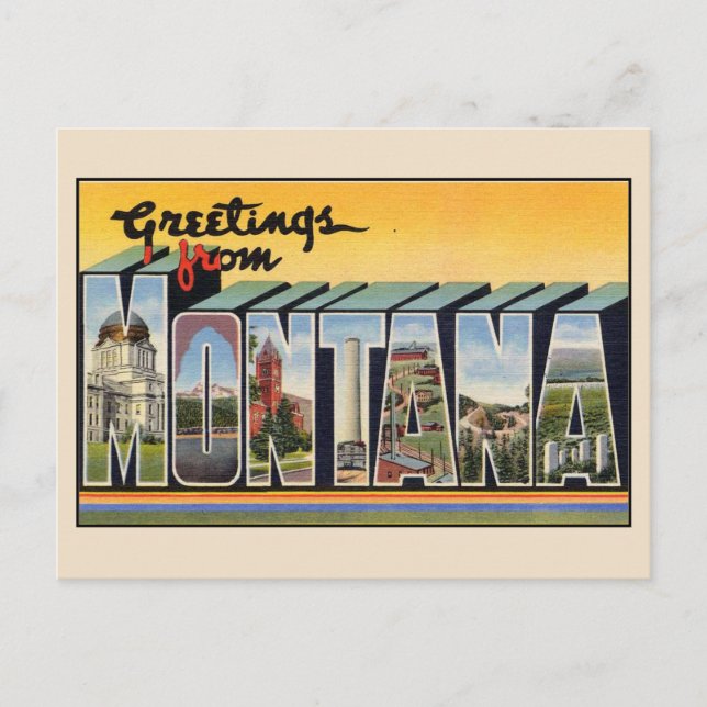 Greetings from Montana Large Letter Postcard (Front)