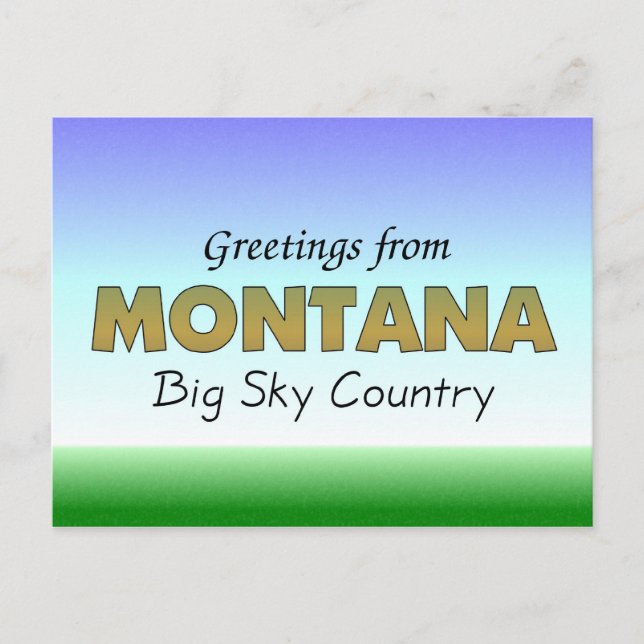 Greetings from Montana Postcard (Front)
