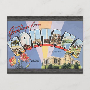 Greetings From Montana State Capital In Helena, Vi Postcard