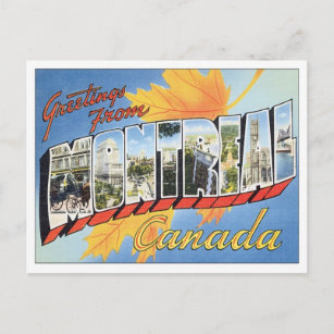 Greetings From Montreal Canada Postcard
