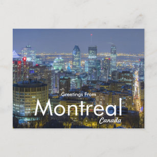 Greetings from Montreal Canada Postcard Cityscape