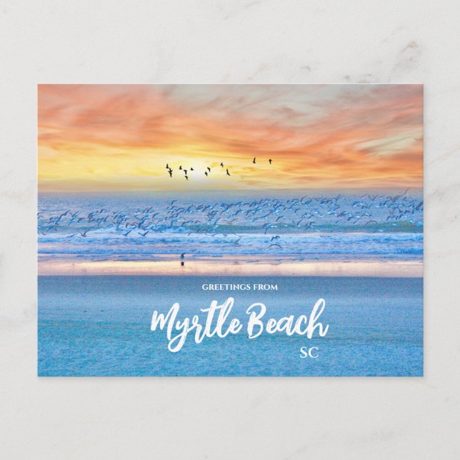 Greetings from Myrtle Beach, SC Scenic Postcard (Front)