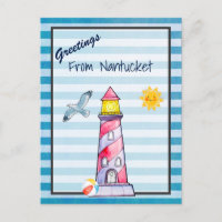 Greetings From Nantuckets Lighthouse