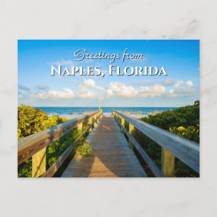 Greetings from Naples Florida Beach Postcard