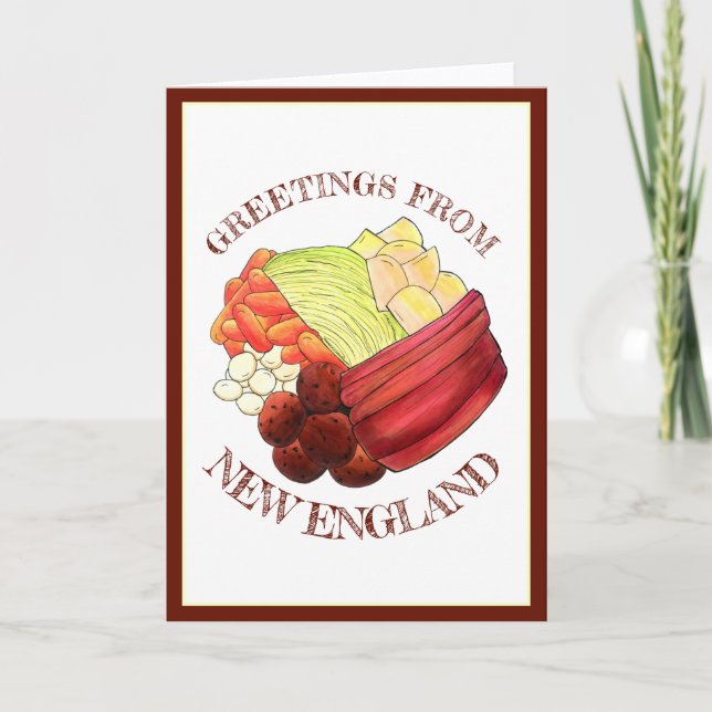 Greetings from New England Classic Boiled Dinner Card (Front)