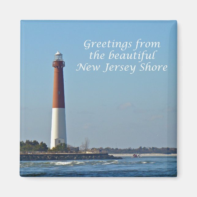 Greetings From New Jersey - Barnegat Light Magnet (Front)