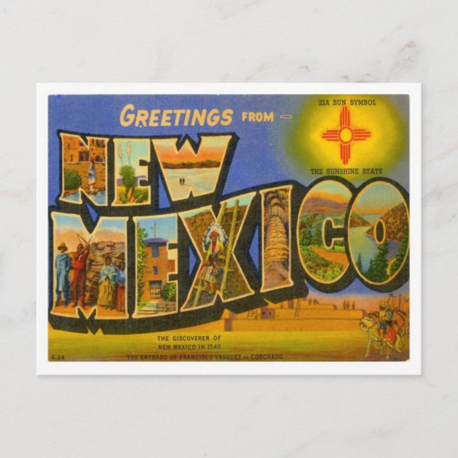 Greetings From New Mexico Postcard (Front)