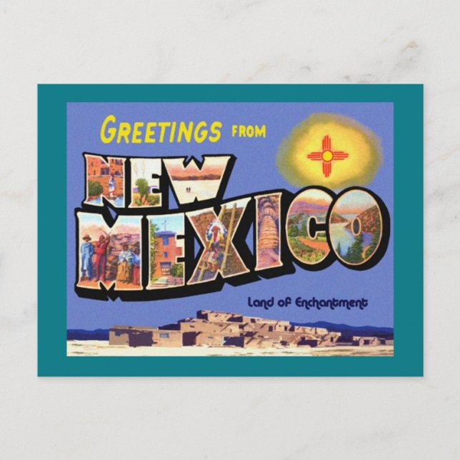 Greetings From New Mexico Postcard (Front)