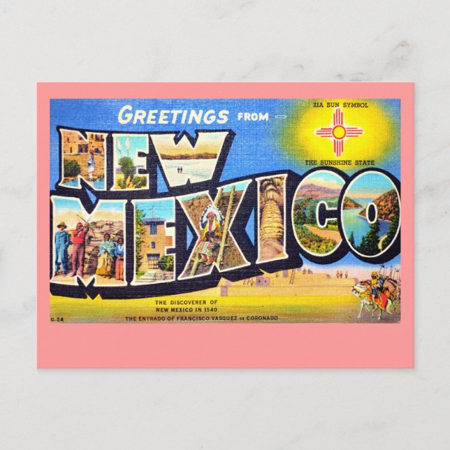 Greetings from New Mexico Postcard (Front)