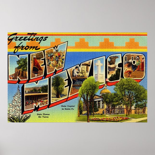 Greetings From New Mexico Poster (Front)